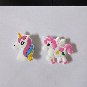 2pc Unicorn Shoe Charms